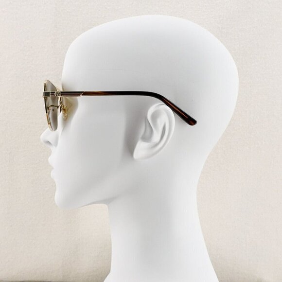 Gucci GG1289 Navigator Sunglasses Gold Brown OS - Picture 13 of 16